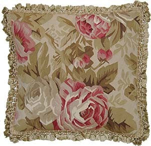 Pinks Abounding - 23" x 23  " Aubusson Pillow