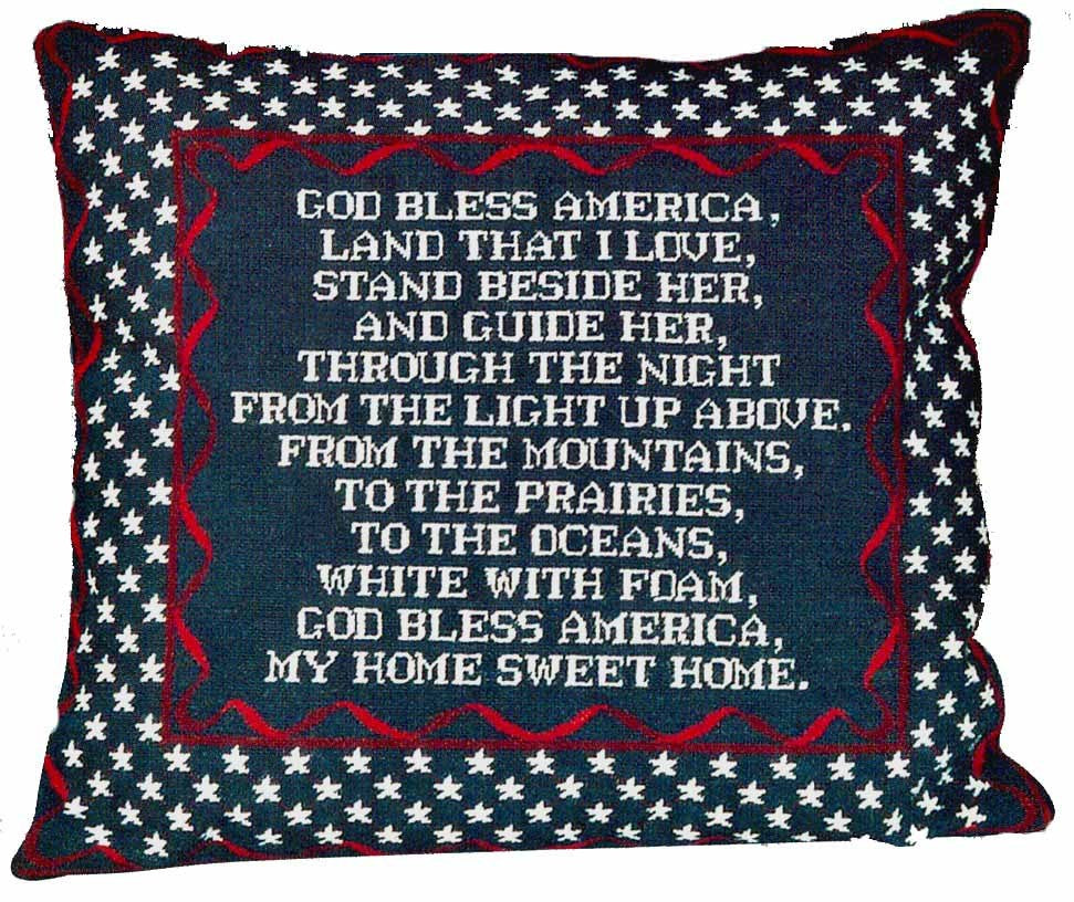 America America - Needlepoint Pillow 21x23