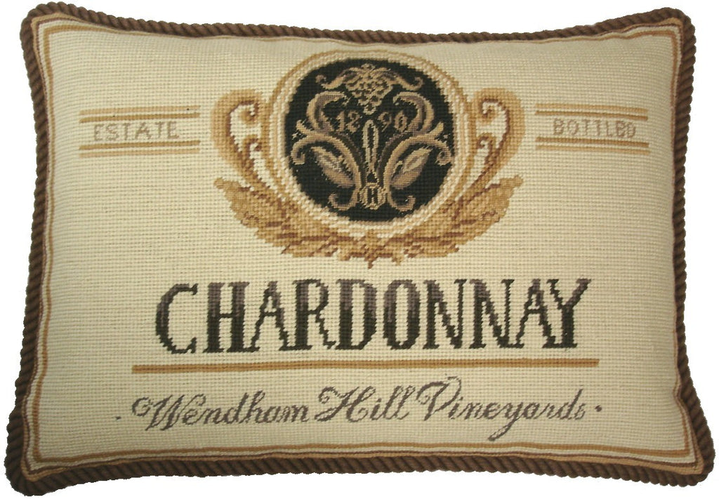 Chardonnay - Needlepoint Pillow 9x19