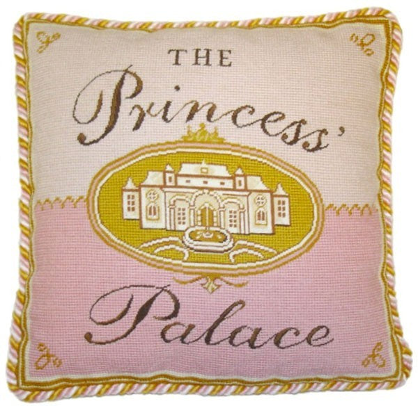 Princess Palace - 17" x 17" needlepoint pillow