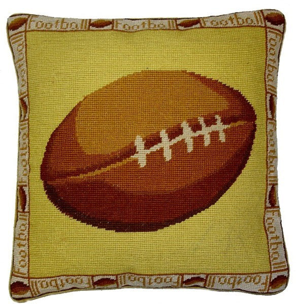 Football - 16 x 16" needlepoint pillow