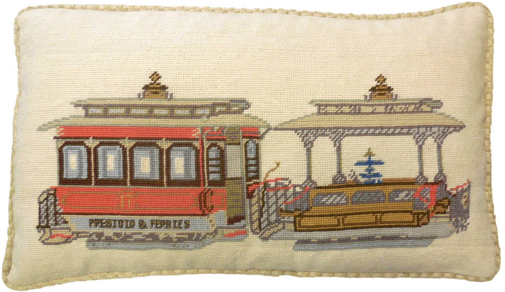 Train II - Needlepoint Pillow 15x25