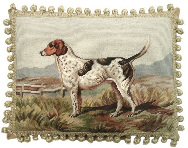 English Foxhound - 14 by 18" needlepoint pillow