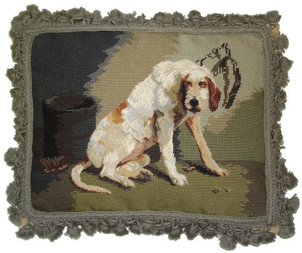 Guilty Dog - 14 x 18" needlepoint pillow