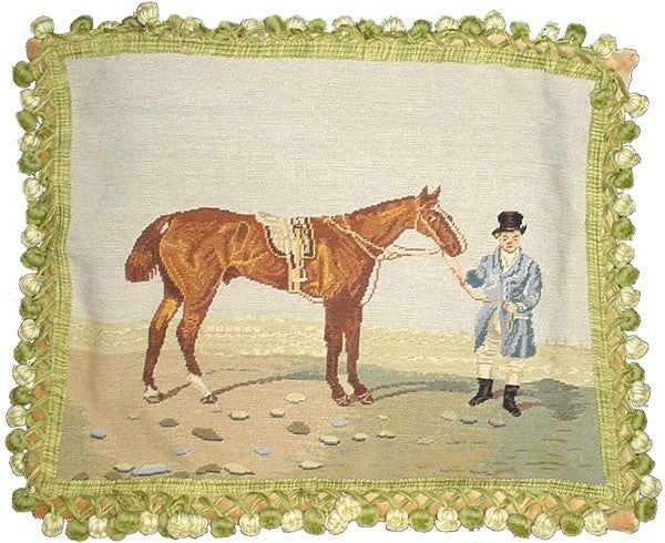 Show Horse - 18" x 22" needlepoint pillow