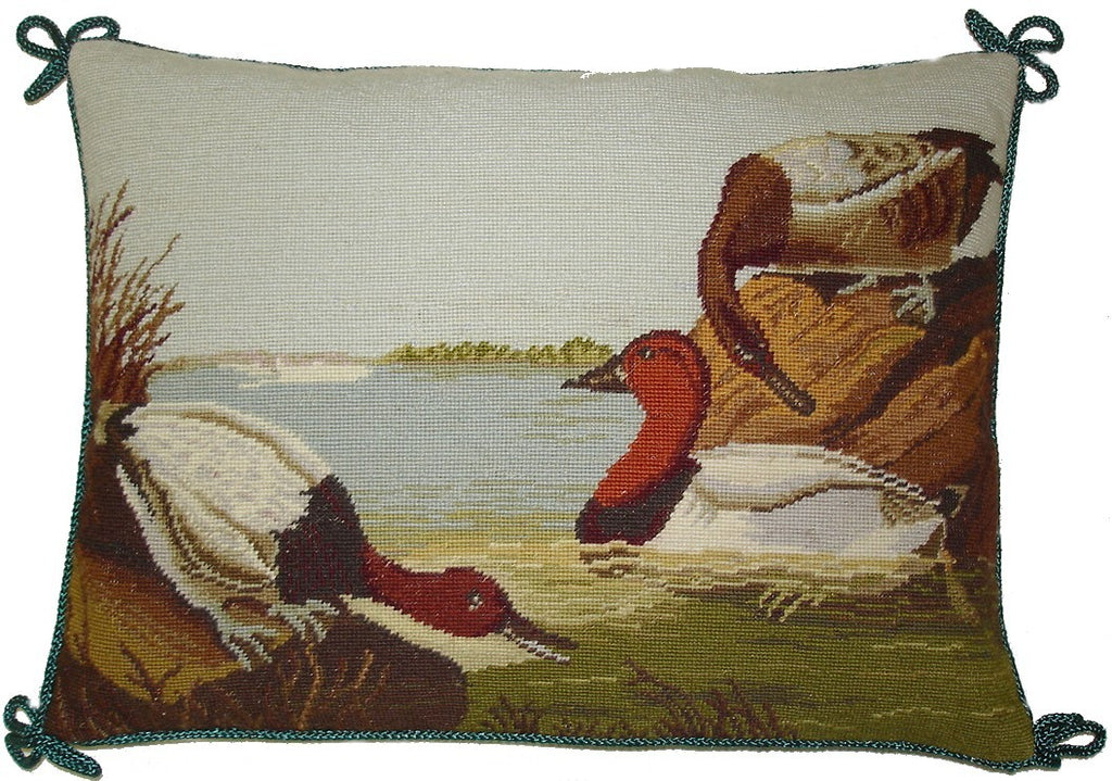 Ducks Swimming - Needlepoint Pillow 12x16