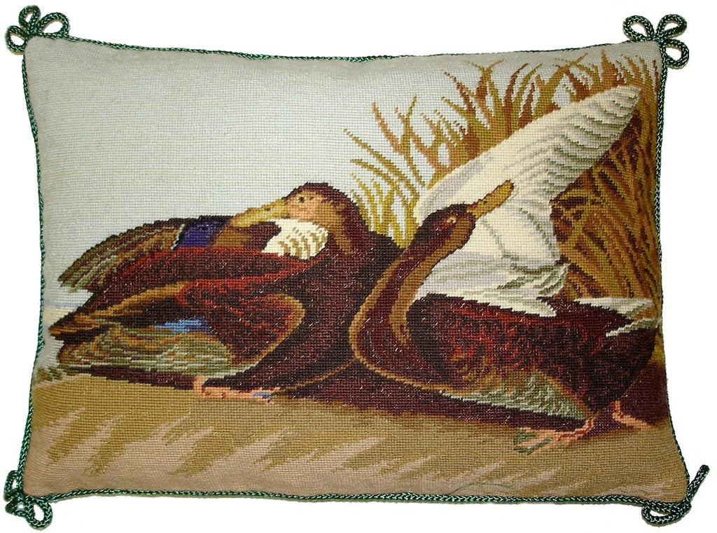 Ducks - Needlepoint Pillow 12x16