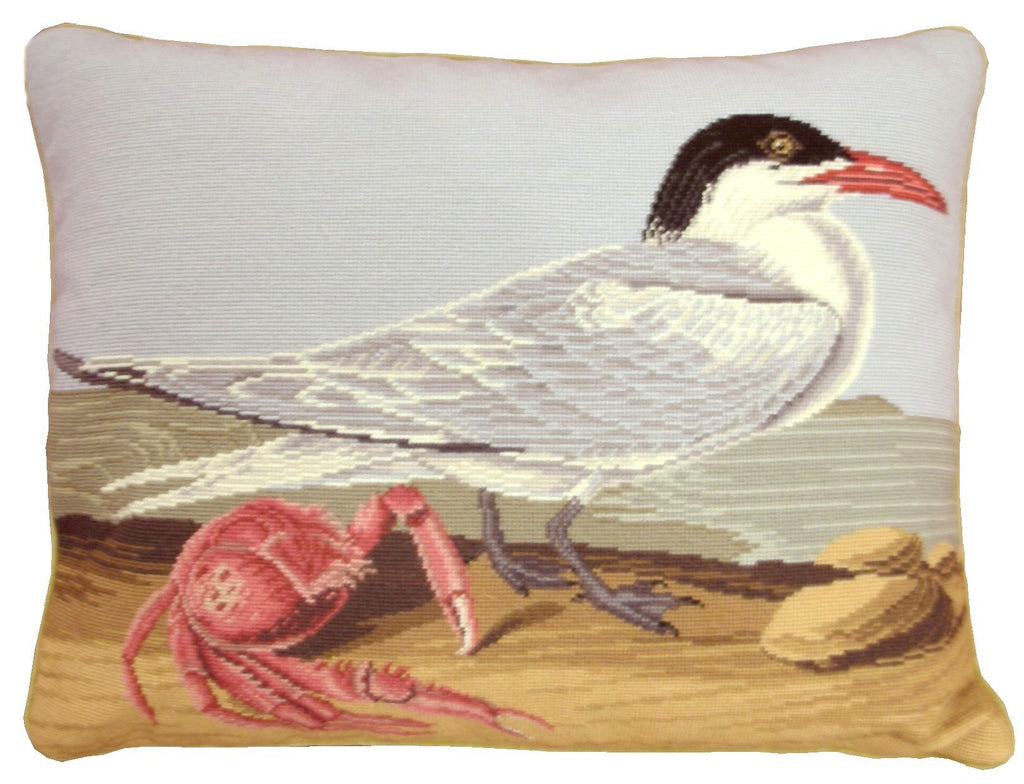 Sea Gull Facing Right - 15" x 19" needlepoint pillow