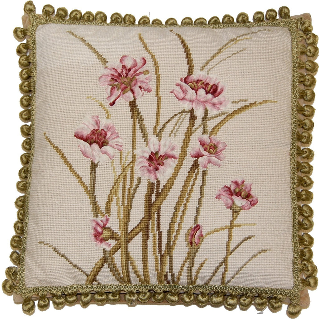 Prairie Flowers - Needlepoint Pillow 18x18