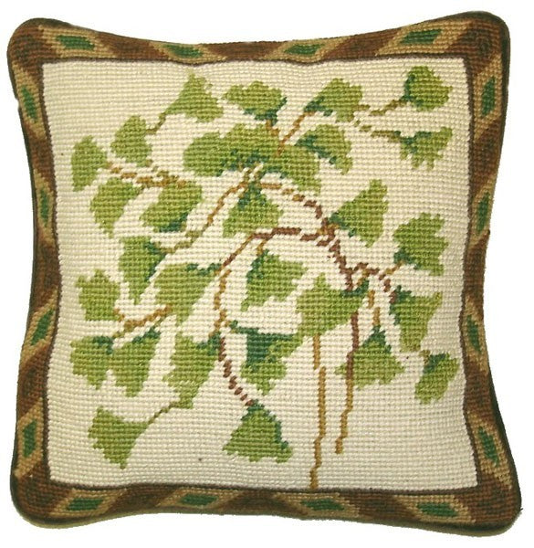 Small Floral Study - 10x 10" needlepoint pillow