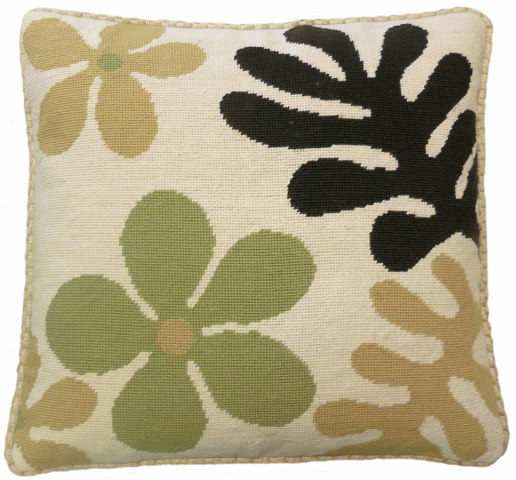 Tan Pattern - Needlepoint Pillow 19x19
