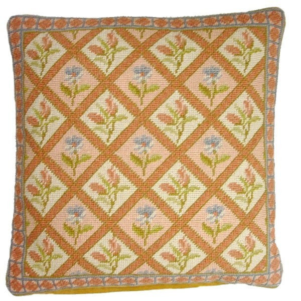 Square Diagonals - 16 x 16" needlepoint pillow