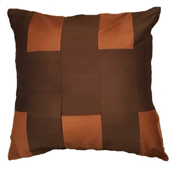 Silk Accent Pillow  Browns - 16"x 16"