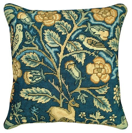 English Tapestry 18" x 18 needlepoint pillow