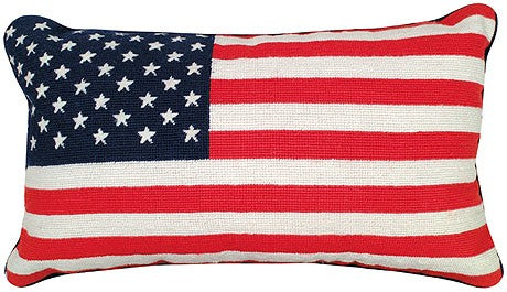 Flag 12" x 21" Needlepoint Pillow