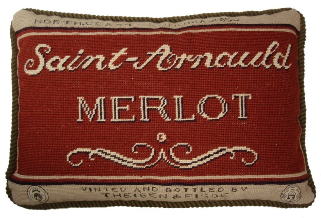 Merlot - 13" x 19" needlepoint pillow