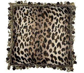 Leopard Design - 18" x 18" needlepoint pillow