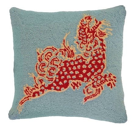 Dragon Gem 20" x 20" Hooked Pillow