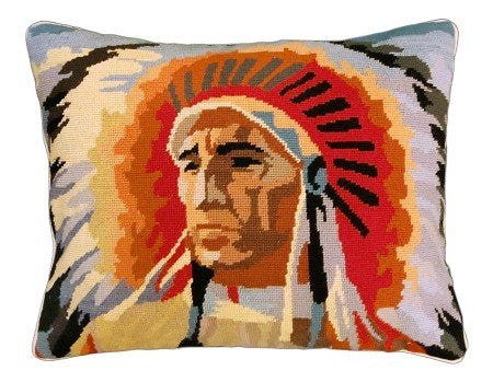 Chief 16"x 20" Needlepoint Pillow