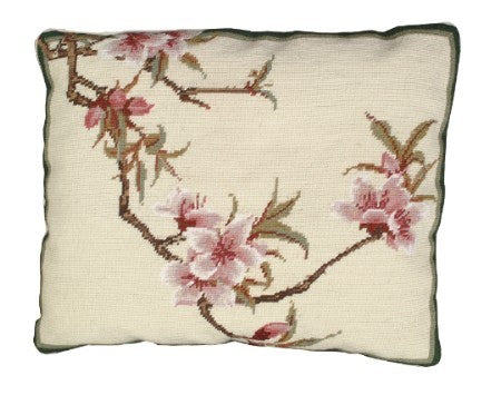 Cherry Blossoms 16 x 20 Needlepoint Pillow
