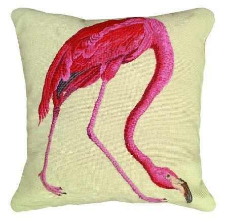 American Flamingo 20"x20" Mixed-Stitch 